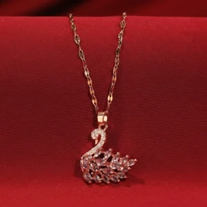 Elegant Swan Pendant Necklace for Women