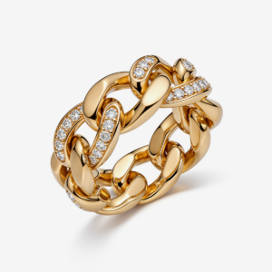 Elegant Gold Chain Link Bracelet with Sparkling Stones for Women